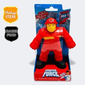 Stretch Force Red Fireman Stretch Armstrong Rubber Action Figure. NEW NIB! RARE!